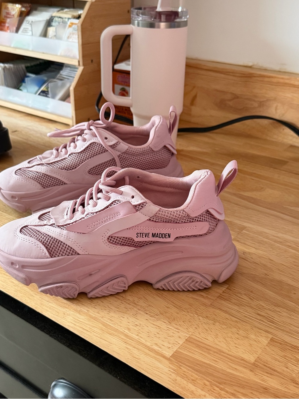 Steve Madden Pink Chunky Trainer Sneakers